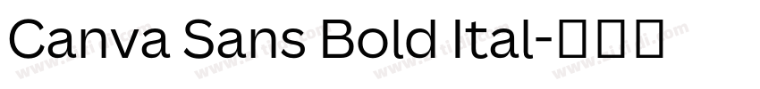 Canva Sans Bold Ital字体转换